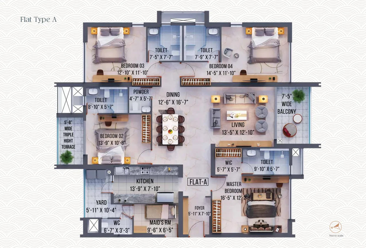 Merlin Niyasa 4.5 bhk Floor Plan