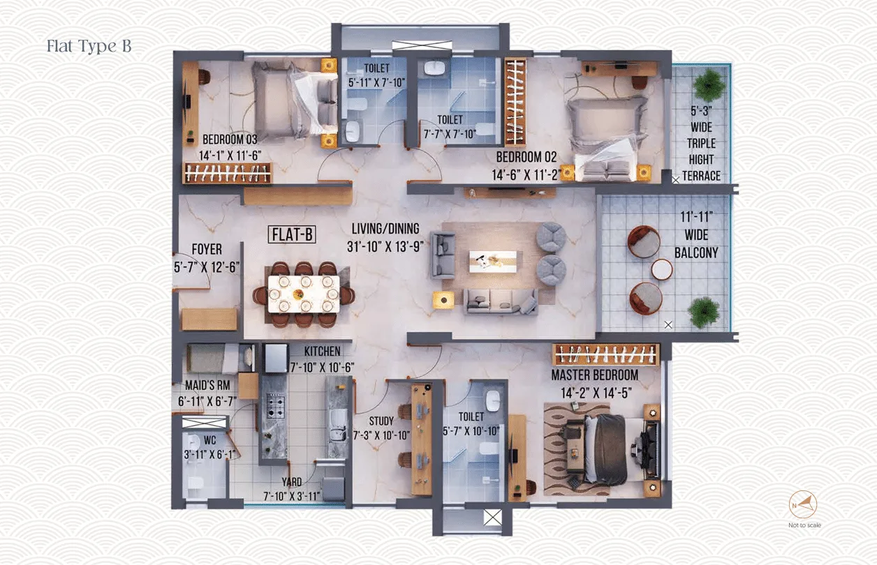 Merlin Niyasa 4 bhk Floor Plan